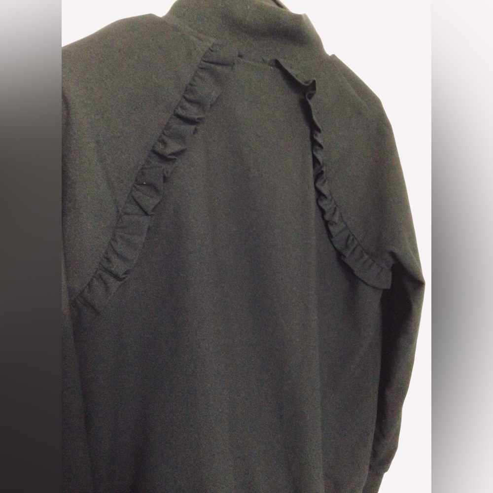 A new day black zippered jacket with ruffle detail size XS - Picture 8 of 8